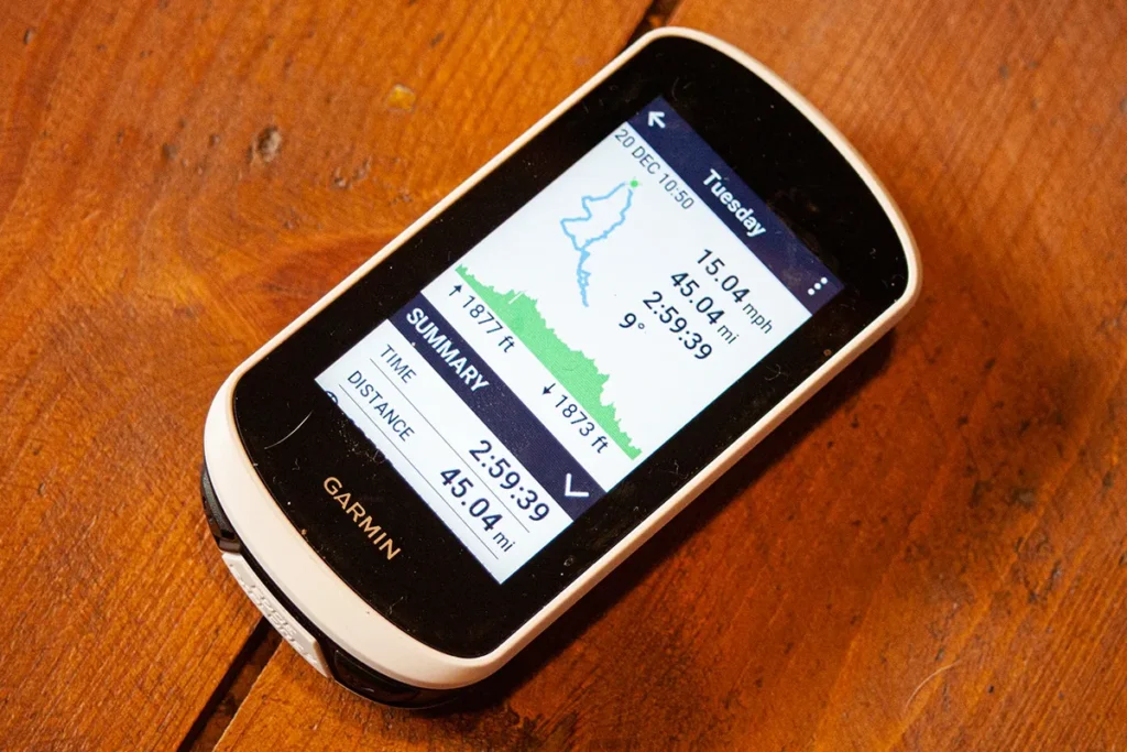 O resumo do percurso do Explore 2 é uma função muito interessante.