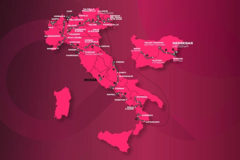 Giro d’Italia 2026: Percurso Revelado com Estreia na Bulgária e 7 Chegadas em Montanha