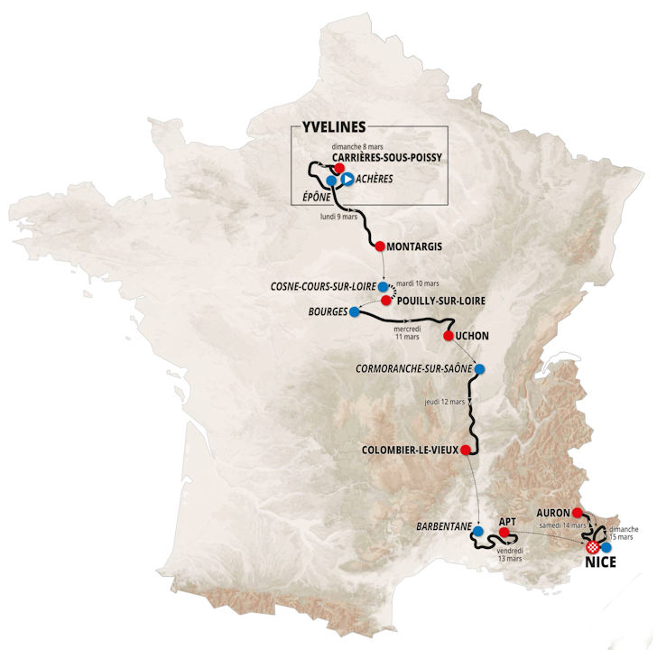 Percurso da Paris – Nice 2026