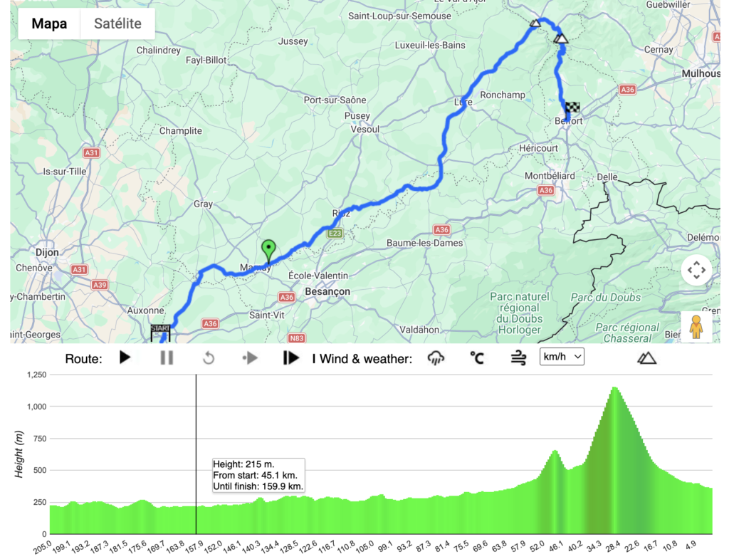 Etapa 13 — 17 de julho | Dole → Belfort (205 km)
