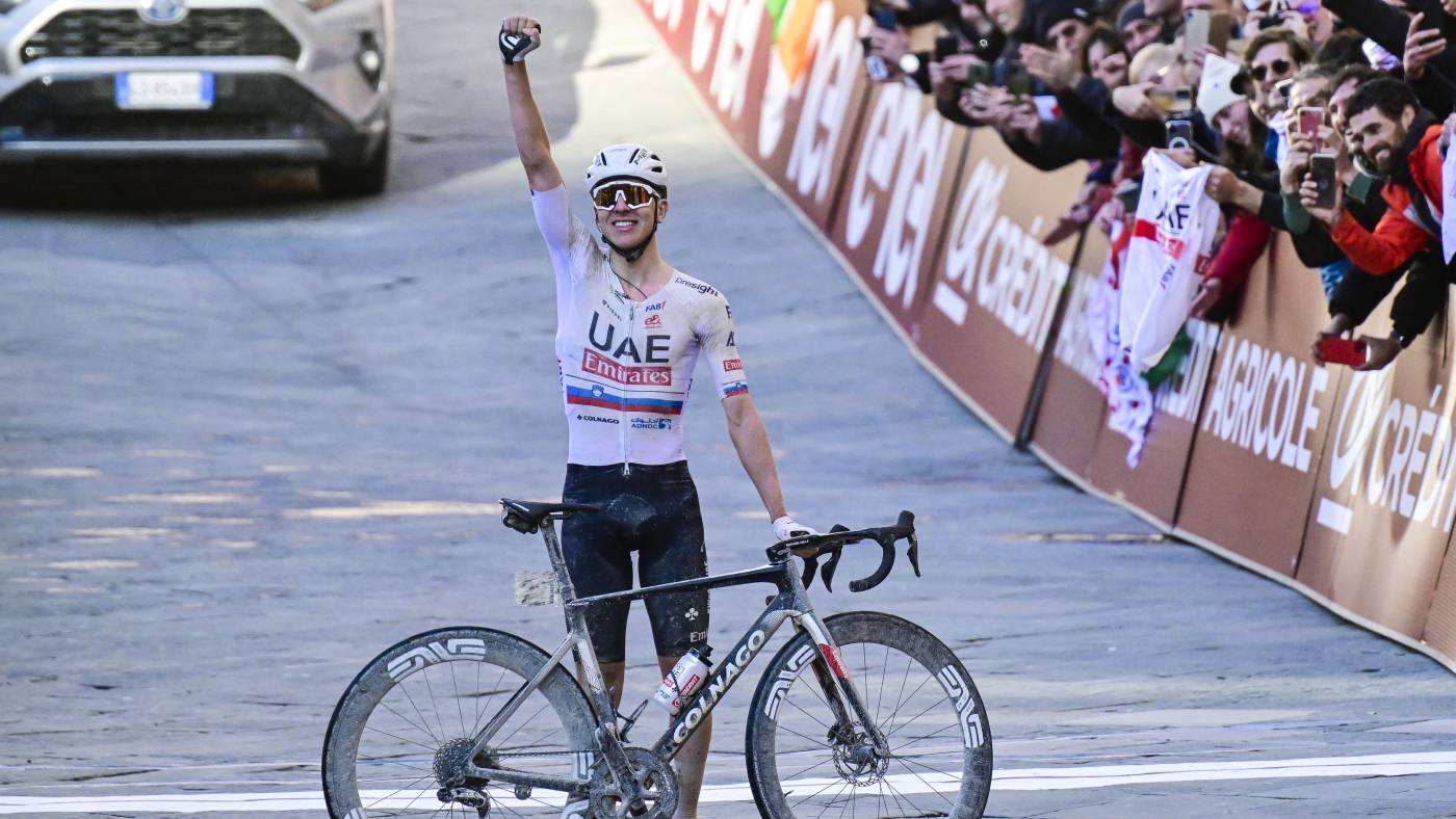 Tadej Pogačar estreia sua temporada na Strade Bianche neste fim de semana